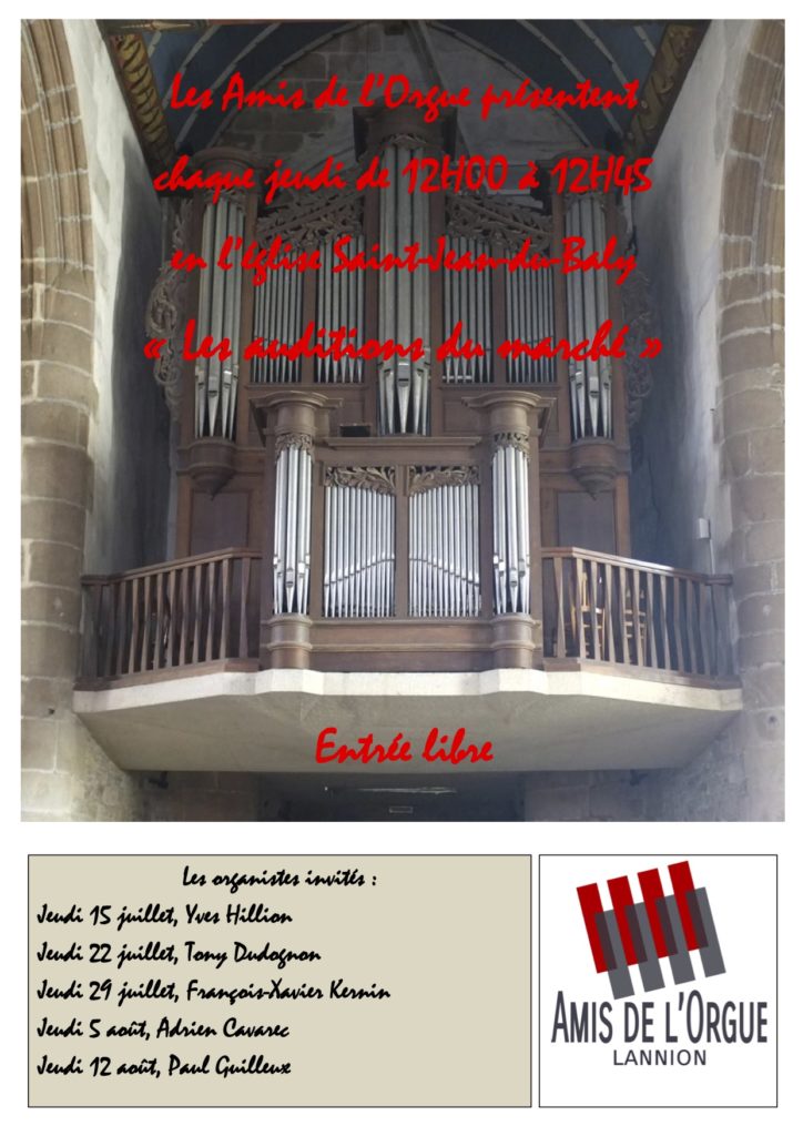 Auditions d'orgue à Lannion